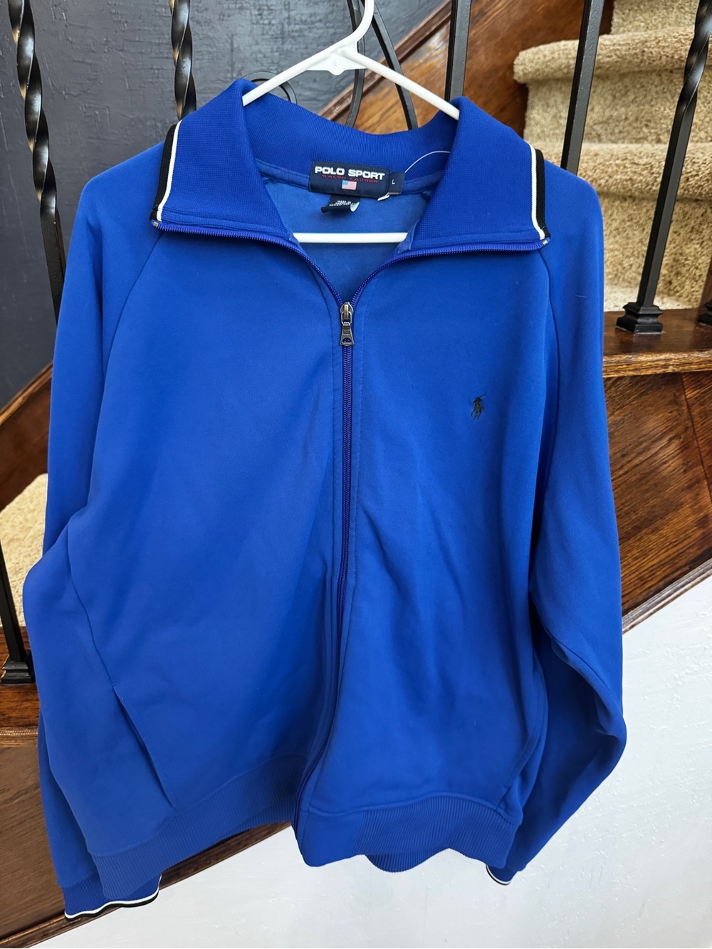 Large Polo by Ralph Lauren Polo Sport Bright Royal Blue Full-Zip Jacket
